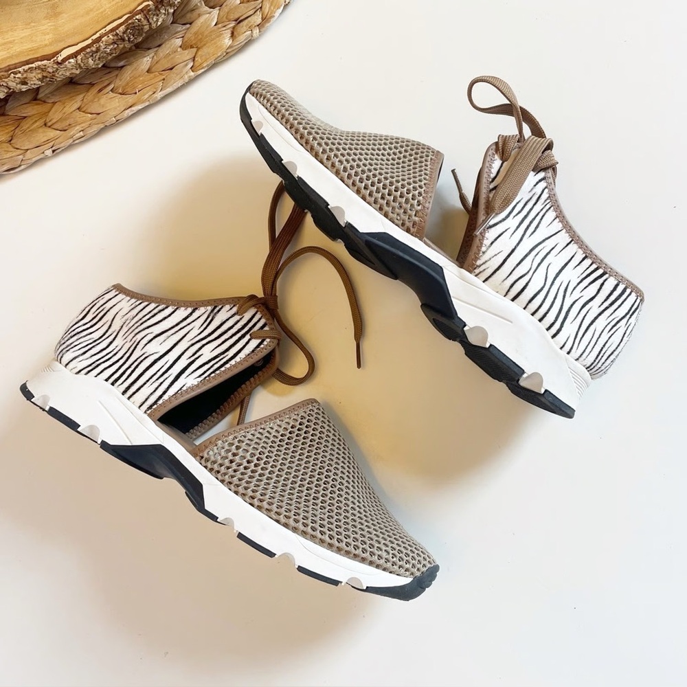 All Black Zebra Mesh Shoes size 40